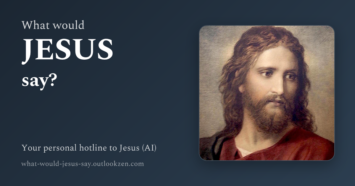 Show HN: What Would Jesus Say?